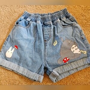 Ghibli Totoro jean shorts